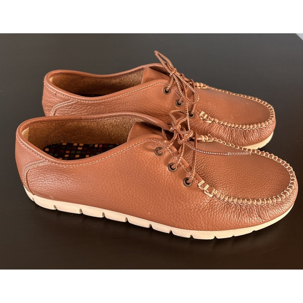 SAS Breezy II Brown Leather Walking Casual‎ Lace Up Moccasin Shoes Women's 9W